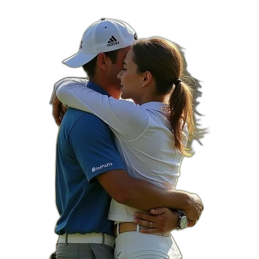 famous, pair, hugs, each transparent PNG cut-out