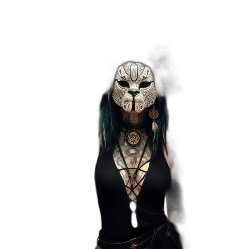 mask, dress, creature, face transparent PNG cut-out