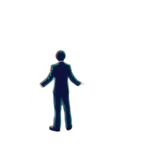 staff, robot, creature, jacket transparent PNG cut-out