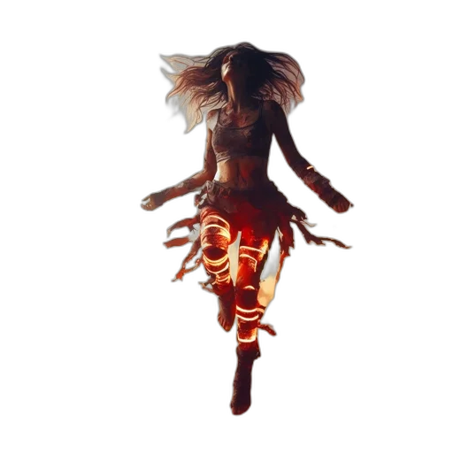 hair, dress, creature, mask transparent PNG cut-out