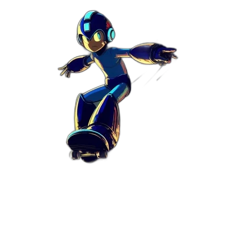 robot, staff, concept art, 3d render transparent PNG cut-out