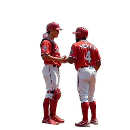 red, two, angels, players transparent PNG cut-out