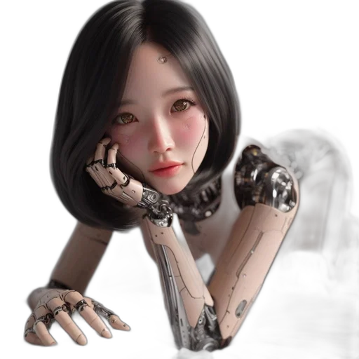 robot, creature, jewelry, face transparent PNG cut-out