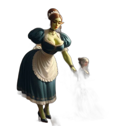 dress, staff, mask, robot transparent PNG cut-out