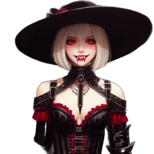 hat, mask, dress, staff transparent PNG cut-out