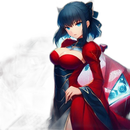 dress, staff, weapon, anime transparent PNG cut-out
