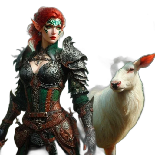 fantasy art, concept art, 3d render, pixel art transparent PNG cut-out