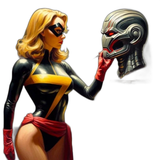 mask, comic book art, concept art, fantasy art transparent PNG cut-out