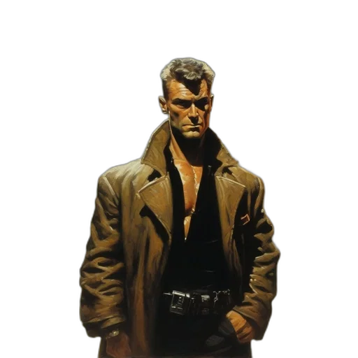 jacket, weapon, comic book art, concept art transparent PNG cut-out