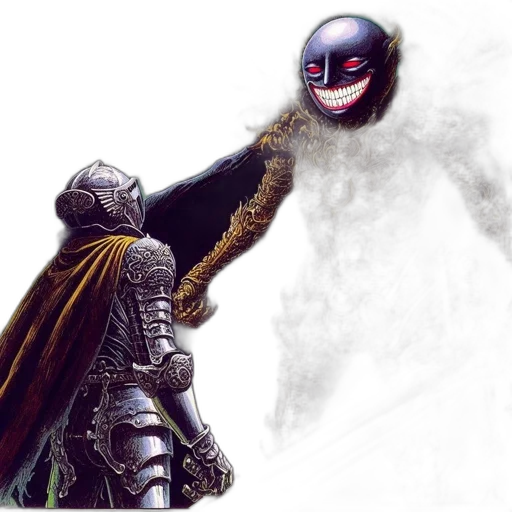 mask, creature, face, sword transparent PNG cut-out