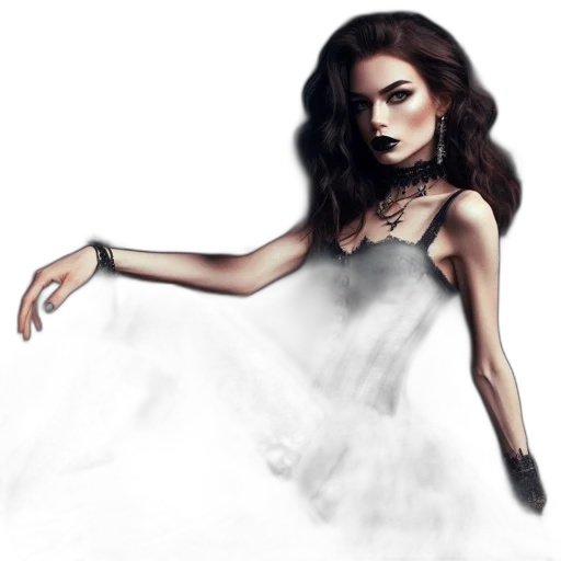 dress, jewelry, fantasy art, concept art transparent PNG cut-out