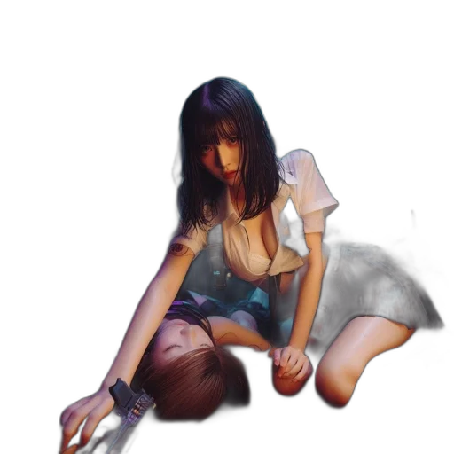 dress, jewelry, creature, photorealistic transparent PNG cut-out