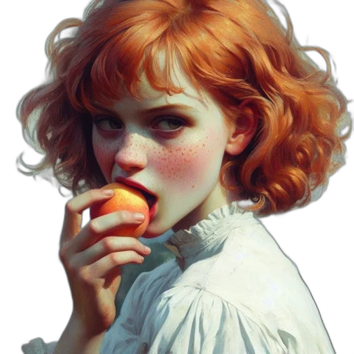 face, food, dress, photorealistic transparent PNG cut-out