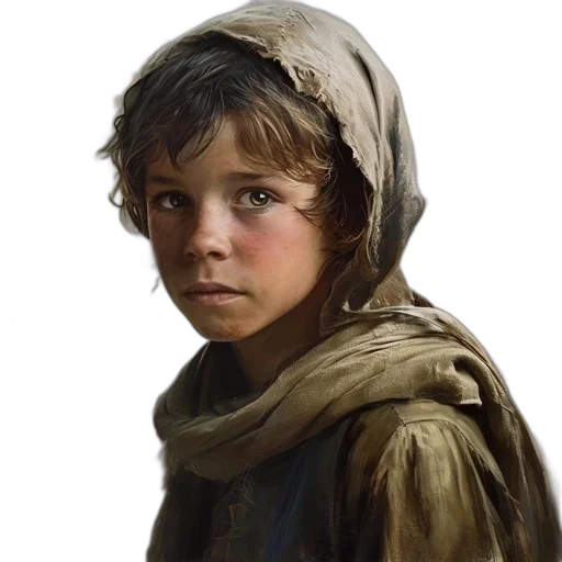 face, hat, weapon, photorealistic transparent PNG cut-out