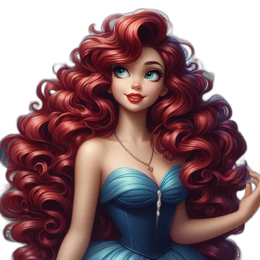 hair, dress, crown, fantasy art transparent PNG cut-out