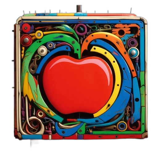jewelry, robot, colorful, intricately transparent PNG cut-out