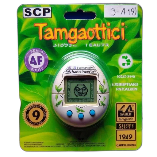 packaged, tamagotchi, electronic, game transparent PNG cut-out