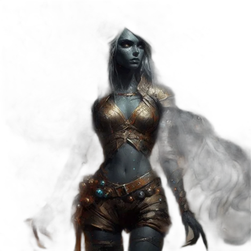 fantasy art, concept art, comic book art, photorealistic transparent PNG cut-out