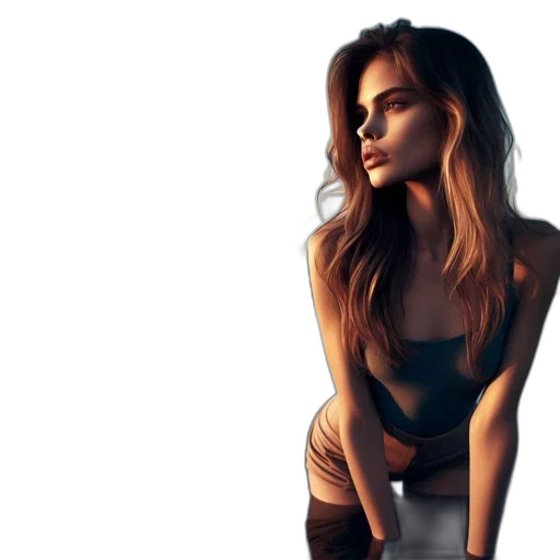 dress, jacket, jewelry, face transparent PNG cut-out