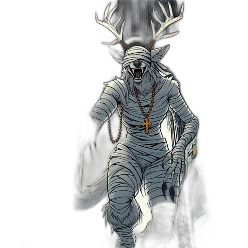 creature, animal, staff, mask transparent PNG cut-out
