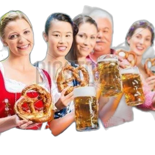 food, photorealistic, group, people transparent PNG cut-out