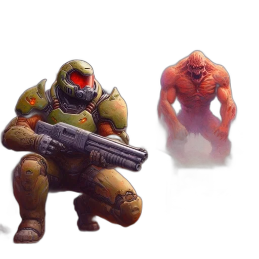 creature, concept art, pixel art, 3d render transparent PNG cut-out