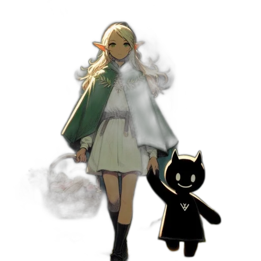 staff, dress, creature, weapon transparent PNG cut-out