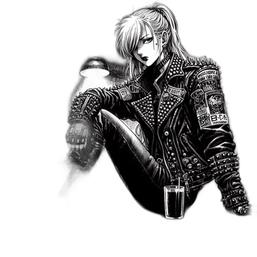 jacket, sword, weapon, robot transparent PNG cut-out