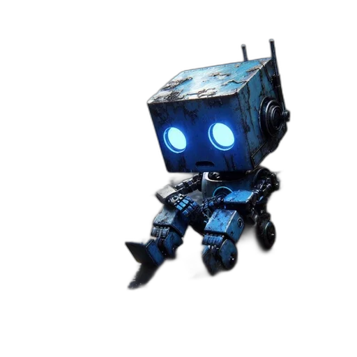 robot, weapon, concept art, 3d render transparent PNG cut-out