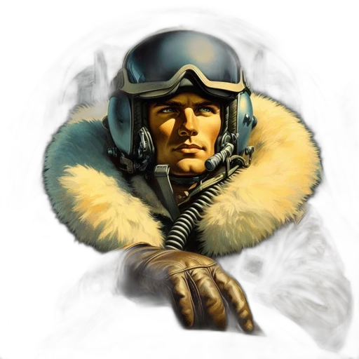jacket, face, concept art, comic book art transparent PNG cut-out