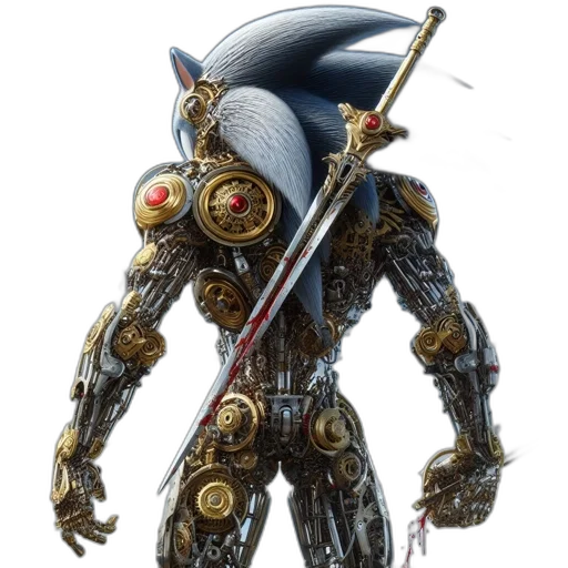 robot, weapon, sword, staff transparent PNG cut-out