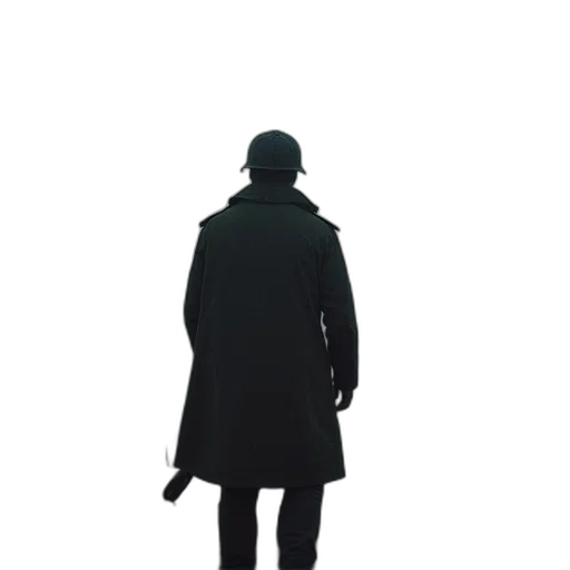 jacket, hat, staff, umbrella transparent PNG cut-out