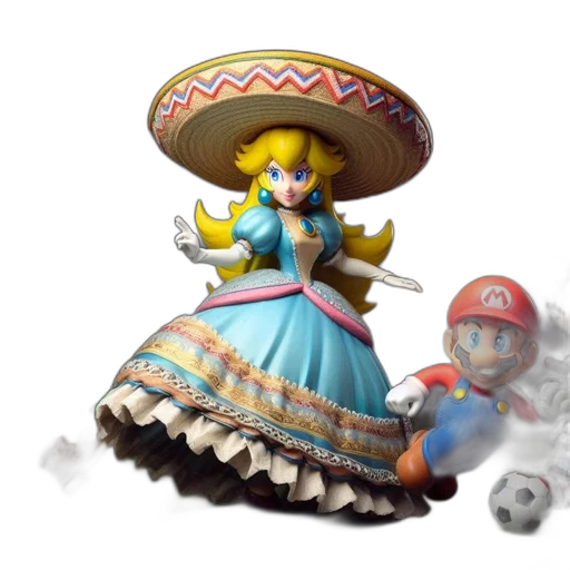 dress, hat, concept art, 3d render transparent PNG cut-out