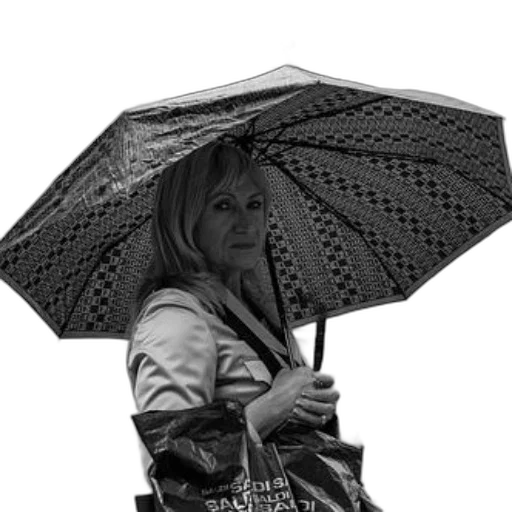 umbrella, jacket, staff, face transparent PNG cut-out