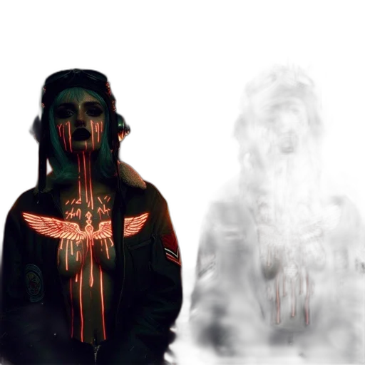 jacket, face, mask, concept art transparent PNG cut-out