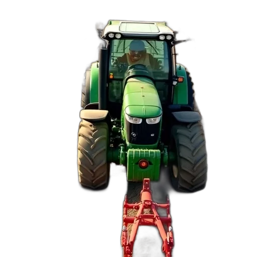 weapon, green, tractor, red transparent PNG cut-out