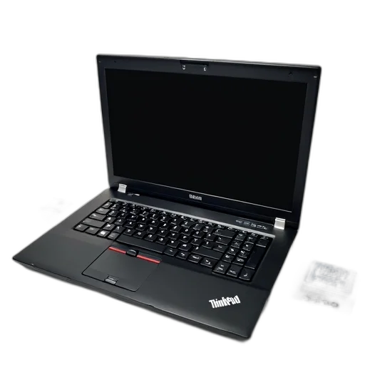 3d render, sleek, black, laptop transparent PNG cut-out