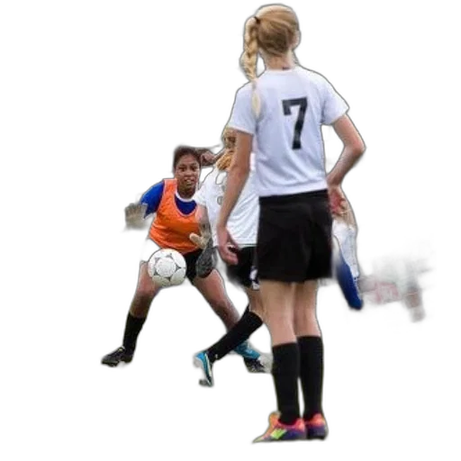 female, soccer, player, orange transparent PNG cut-out