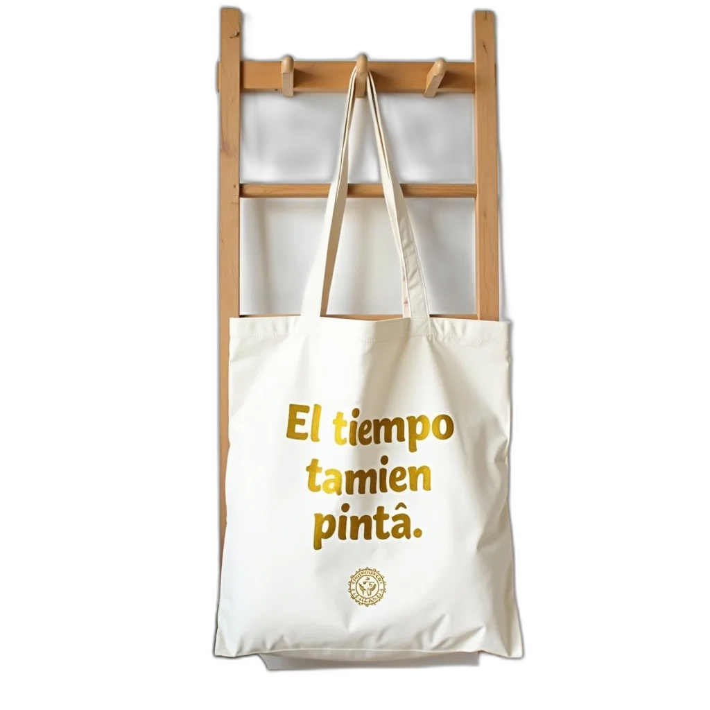 white, tote, bag, gold transparent PNG cut-out