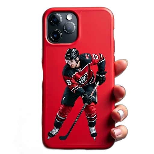 red, black, iphone, case transparent PNG cut-out