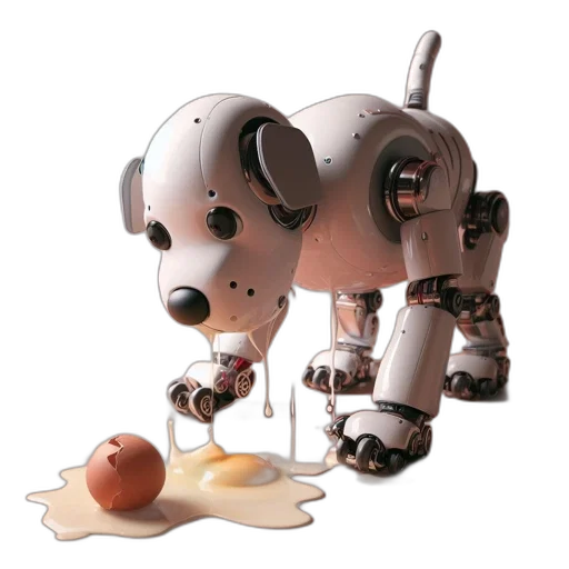 robot, animal, food, 3d render transparent PNG cut-out