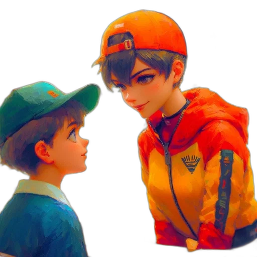 jacket, face, hat, concept art transparent PNG cut-out