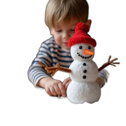 3d render, photorealistic, snow, child transparent PNG cut-out