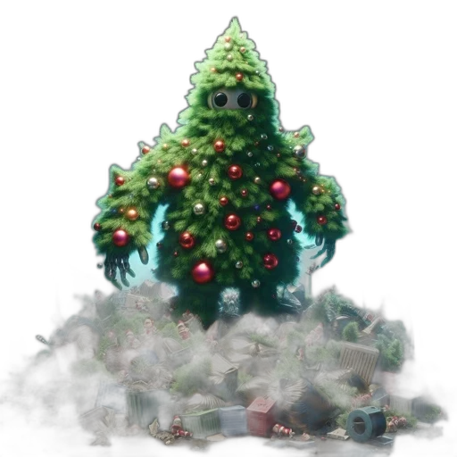 creature, tree, concept art, 3d render transparent PNG cut-out
