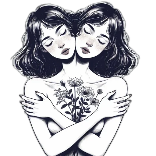 flower, pencil sketch, concept art, cartoon transparent PNG cut-out