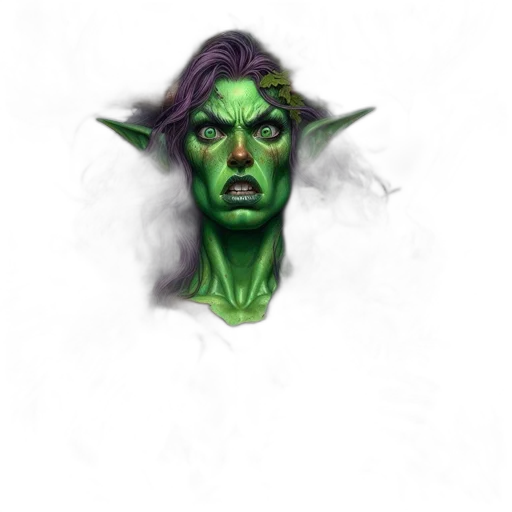 face, mask, staff, creature transparent PNG cut-out