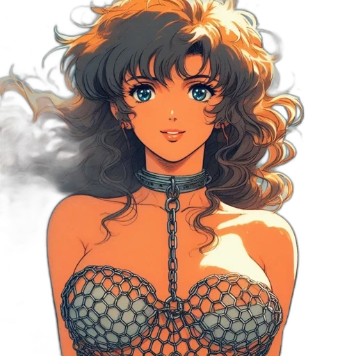 dress, anime, vaporwave, fantasy art transparent PNG cut-out