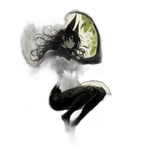 mask, hair, dragon, creature transparent PNG cut-out