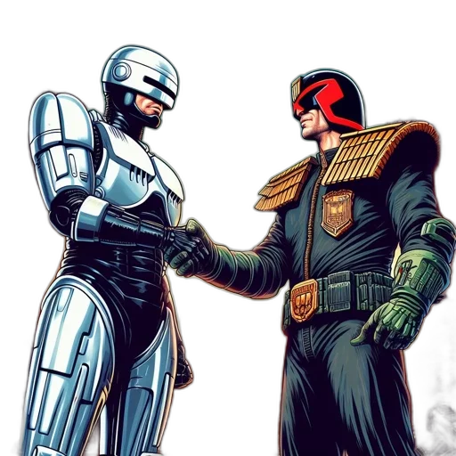robot, concept art, comic book art, pixel art transparent PNG cut-out