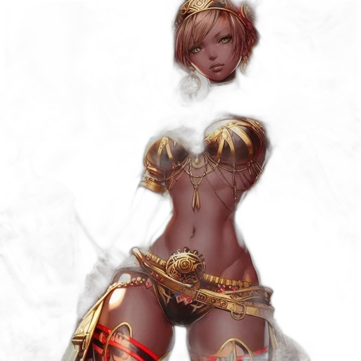dress, jewelry, staff, sword transparent PNG cut-out